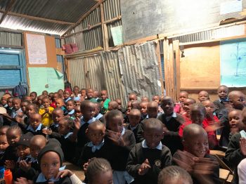 Classroom in Mukuru Slum, Nairobi, Kenya, where our DSCC students begin their educational journey.